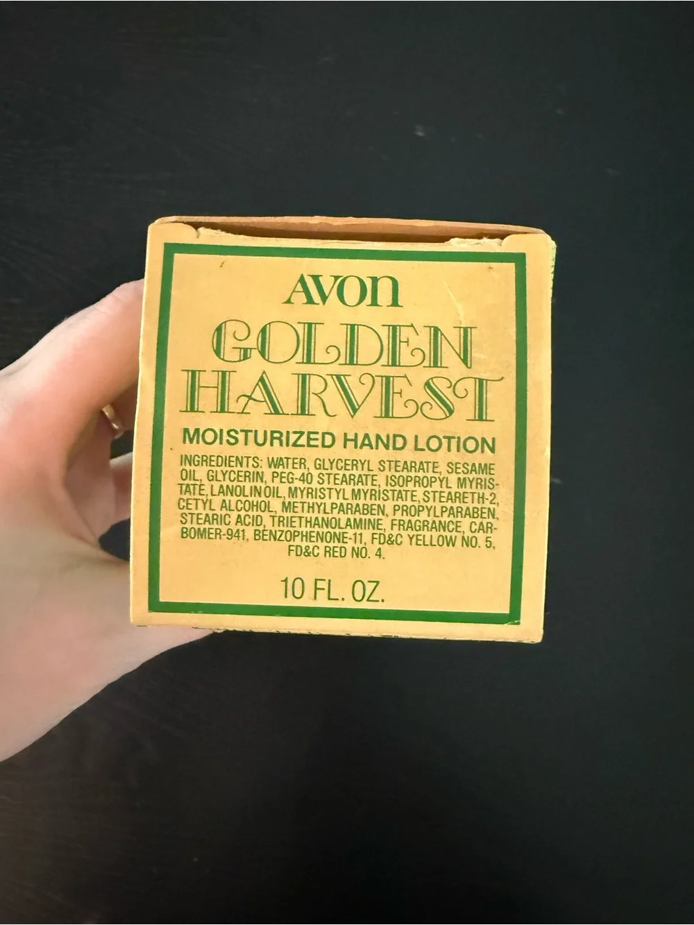 (1/2) Avon Corn-Shaped Soap Bottle in Light Green with Gold Pump